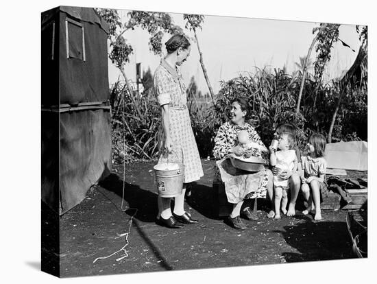 A Family of Migrant Farm Laborers-null-Stretched Canvas