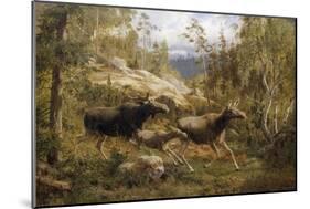 A Family of Moose-Carl Henrik Bogh-Mounted Giclee Print