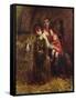 A Family of Peasants (Oil on Canvas)-Antoine Auguste Ernest Herbert or Hebert-Framed Stretched Canvas
