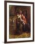 A Family of Peasants (Oil on Canvas)-Antoine Auguste Ernest Herbert or Hebert-Framed Giclee Print