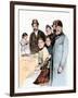 A Family of Russian Immigrants at Shelter House, Chicago, Illinois, circa 1890. Coloured Engraving,-null-Framed Giclee Print