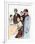 A Family of Russian Immigrants at Shelter House, Chicago, Illinois, circa 1890. Coloured Engraving,-null-Framed Giclee Print