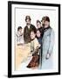 A Family of Russian Immigrants at Shelter House, Chicago, Illinois, circa 1890. Coloured Engraving,-null-Framed Giclee Print