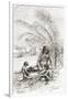 A Family of Sápara Natives on a Sandbank Beside the Napo River, Ecuador-null-Framed Giclee Print