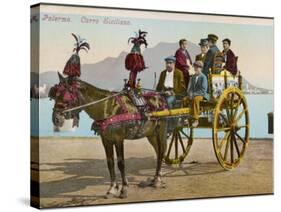 A Family Party in their Carriage at Palermo, Sicily-null-Stretched Canvas