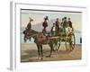A Family Party in their Carriage at Palermo, Sicily-null-Framed Photographic Print