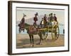 A Family Party in their Carriage at Palermo, Sicily-null-Framed Photographic Print