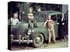 A Family Poses on and around their Plymouth Automobile, Ca. 1953-null-Stretched Canvas