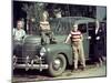 A Family Poses on and around their Plymouth Automobile, Ca. 1953-null-Mounted Photographic Print