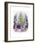 A Family Standing around a Christmas Tree-null-Framed Giclee Print