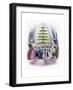 A Family Standing around a Christmas Tree-null-Framed Giclee Print