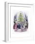 A Family Standing around a Christmas Tree-null-Framed Giclee Print