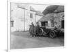 A Family Standing Beside their Car, Gorphwysfa Hotel, North Wales, C1920s-C1930s-null-Framed Giclee Print