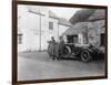 A Family Standing Beside their Car, Gorphwysfa Hotel, North Wales, C1920s-C1930s-null-Framed Giclee Print