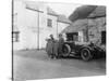 A Family Standing Beside their Car, Gorphwysfa Hotel, North Wales, C1920s-C1930s-null-Stretched Canvas