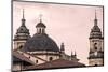 A Famous Cathedral in Bogota, Colombia, with a Red Sky behind It-David Antonio Lopez Moya-Mounted Photographic Print