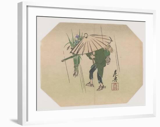 A Fan Print Design-Shibata Zeshin-Framed Giclee Print