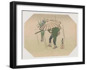 A Fan Print Design-Shibata Zeshin-Framed Giclee Print