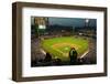 A fan with a digital camera taking a panoramic image of Citizens Bank Park, Philadelphia, PA, on...-null-Framed Photographic Print