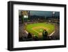 A fan with a digital camera taking a panoramic image of Citizens Bank Park, Philadelphia, PA, on...-null-Framed Photographic Print