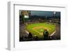 A fan with a digital camera taking a panoramic image of Citizens Bank Park, Philadelphia, PA, on...-null-Framed Photographic Print