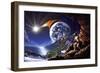 A Fanciful Depiction of the Big Bang Theory-null-Framed Art Print