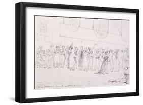 A Fancy Dress Ball at Mrs. Casement'S, 19th Century (Pencil, Pen, Black Ink)-William Prinsep-Framed Giclee Print