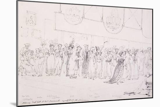 A Fancy Dress Ball at Mrs. Casement'S, 19th Century (Pencil, Pen, Black Ink)-William Prinsep-Mounted Giclee Print