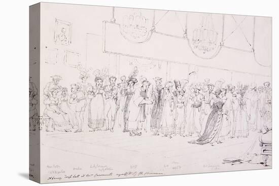 A Fancy Dress Ball at Mrs. Casement'S, 19th Century (Pencil, Pen, Black Ink)-William Prinsep-Stretched Canvas