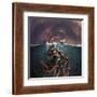 A Fantastical Depiction of the Legendary Kraken-null-Framed Art Print