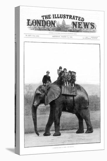 A Farewell Ride on Jumbo, London Zoo, 1882-null-Stretched Canvas