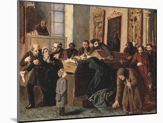 A Farewell to the Dead, 1878-Iosif Petrovich Volkov-Mounted Giclee Print