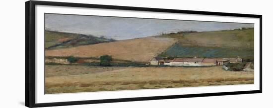 A Farm Among Hills, Giverny, C.1887-Theodore Robinson-Framed Giclee Print