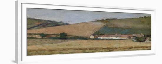 A Farm Among Hills, Giverny, C.1887-Theodore Robinson-Framed Giclee Print