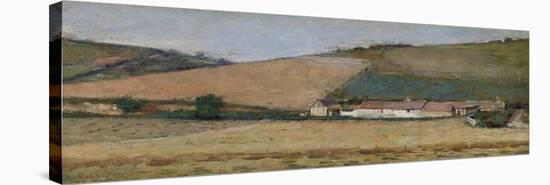 A Farm Among Hills, Giverny, C.1887-Theodore Robinson-Stretched Canvas