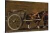 A Farm Cart with Two Horses in Harness: a Study for the Cart-John Constable-Stretched Canvas
