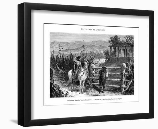 A Farm, Colombia, South America, 19th Century-A de Neuville-Framed Giclee Print