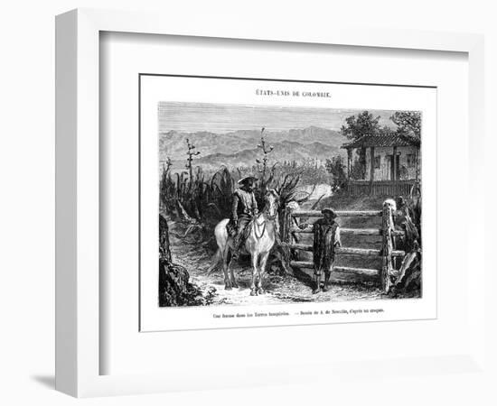 A Farm, Colombia, South America, 19th Century-A de Neuville-Framed Giclee Print