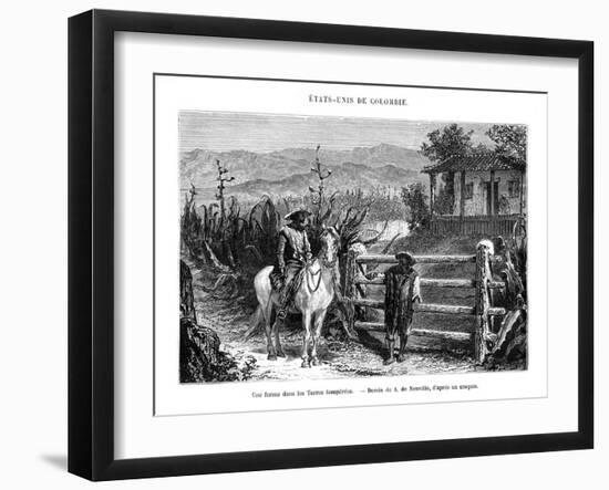 A Farm, Colombia, South America, 19th Century-A de Neuville-Framed Giclee Print