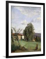 A Farm in Dardagny. Ca. 1855-57-Jean-Baptiste-Camille Corot-Framed Giclee Print