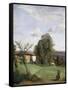 A Farm in Dardagny. Ca. 1855-57-Jean-Baptiste-Camille Corot-Framed Stretched Canvas