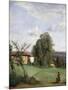 A Farm in Dardagny. Ca. 1855-57-Jean-Baptiste-Camille Corot-Mounted Giclee Print