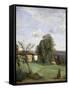 A Farm in Dardagny. Ca. 1855-57-Jean-Baptiste-Camille Corot-Framed Stretched Canvas