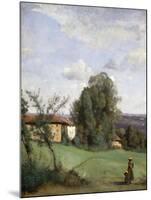 A Farm in Dardagny. Ca. 1855-57-Jean-Baptiste-Camille Corot-Mounted Giclee Print