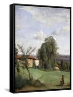 A Farm in Dardagny. Ca. 1855-57-Jean-Baptiste-Camille Corot-Framed Stretched Canvas