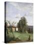 A Farm in Dardagny; Une Ferme De Dardagny, C.1855-57-Jean-Baptiste-Camille Corot-Stretched Canvas