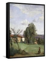 A Farm in Dardagny-Jean-Baptiste-Camille Corot-Framed Stretched Canvas