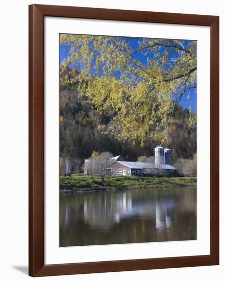 A farm on the Connecticut River in Maidstone, Vermont, USA-Jerry & Marcy Monkman-Framed Photographic Print