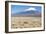 A Farmer Crosses a Landscape Below a Volcano in Sajama National Park-Alex Saberi-Framed Photographic Print