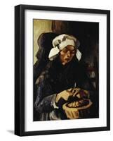 A Farmer from Neunen, Peeling Potatoes, c.1885-Vincent van Gogh-Framed Giclee Print